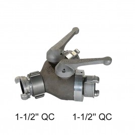 Gate-wye individual control valve, quick-connect inlet and two quick-connect outlets