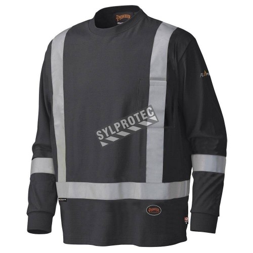 Pioneer long-sleeve flame-retardant shirt black 7,5 oz (250 g/m2) sold individually