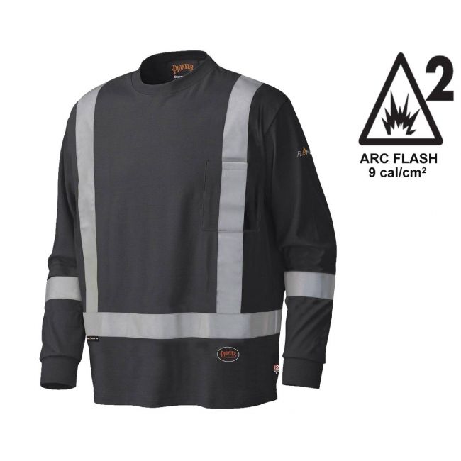 Pioneer long-sleeve flame-retardant shirt black 7,5 oz (250 g/m2) sold individually