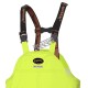 Waterproof, flame-retardant, high-visibility yellow safety bib pant, model 5895 Pioneer Flame-Gard, sizes XS to 4XL