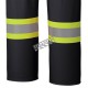 Waterproof, flame-retardant, black low-visibility safety bib pant, model 5895BK Pioneer Flame-Gard, sizes XS to 4 XL