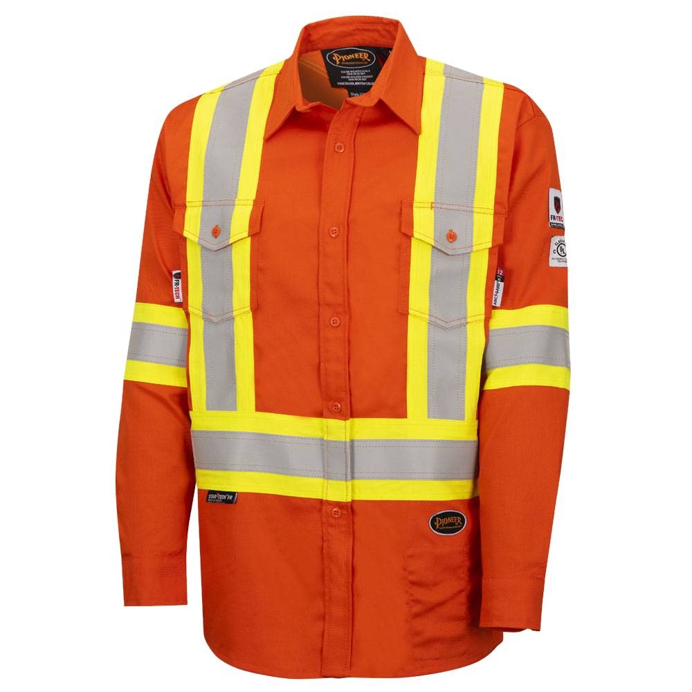 Fireproof shirt, Pioneer FR-tech 7 oz, Arc 2 model 7743 orange