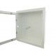 Recessed cabinet for fire hose of 75 to 100 ft and fire extinguisher of 5 or 10 lb, white