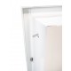 Semi-recessed built-in cabinet for 5 lbs powder fire extinguishers, pre-painted white