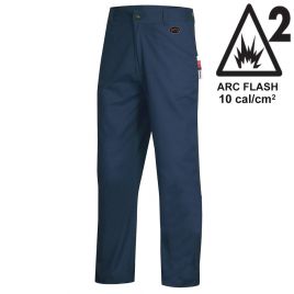Pantalon régulier ignifugé Pioneer FR-tech modèle 7761, classé Arc 2, bleu marine 7 oz, disponible en grandeurs variées