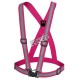 Fluorescent pink, high-visibility adjustable safety sash with 1.5 in elastic, one size fits all
