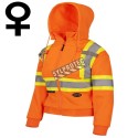 Kangourou Pioneer en polaire orange fait de polyester haute visibilité pour femme, vendu à l’unité