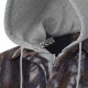 Men’s quilted polar fleece hooded in camouflage, often called a hunting shirt or lumberjack shirt, sold individually