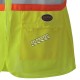 Pioneer woman yellow high-visibility safety vest, class 2, level 2, 9 pockets, sold individually