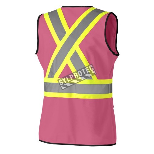Pioneer woman 139PK pink safety vest, class 1, level 2, 9 pockets, sold individually