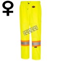 Pioneer woman yellow high-visibility safety pants, class 2, level 2, 2 sides and back pockets