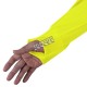 High visibility long-sleeved shirt, neon yellow with grey reflective stripes