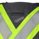 Pioneer 6937 safety vest, low-visibility black, detachable with mesh back, zipper, 4 pockets, sold individually