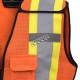 Veste de sécurité Pioneer 486, orange de haute visibilité, complément détachable, en maille, zipper détachable, 6 poches