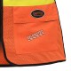 Veste de sécurité Pioneer 486, orange de haute visibilité, complément détachable, en maille, zipper détachable, 6 poches