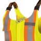 Women's yellow safety overalls for road safety, breathable, with reflective stripes, Pioneer model 6000W