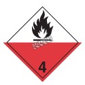 Spontaneously combustible materials, class 4.2, placard, 10-3/4 in X 10-3/4 in.