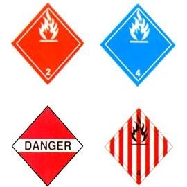 Placards for transportation of dangerous goods