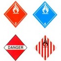 Placards for transportation of dangerous goods